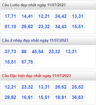 Cầu lô đề đẹp nhất miền bắc ngày 11-7-2023